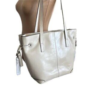 Patricia Nash Kemble Latte Leather Tote Handbag  Shoulder Bag Latte - NWT $299
